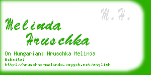 melinda hruschka business card